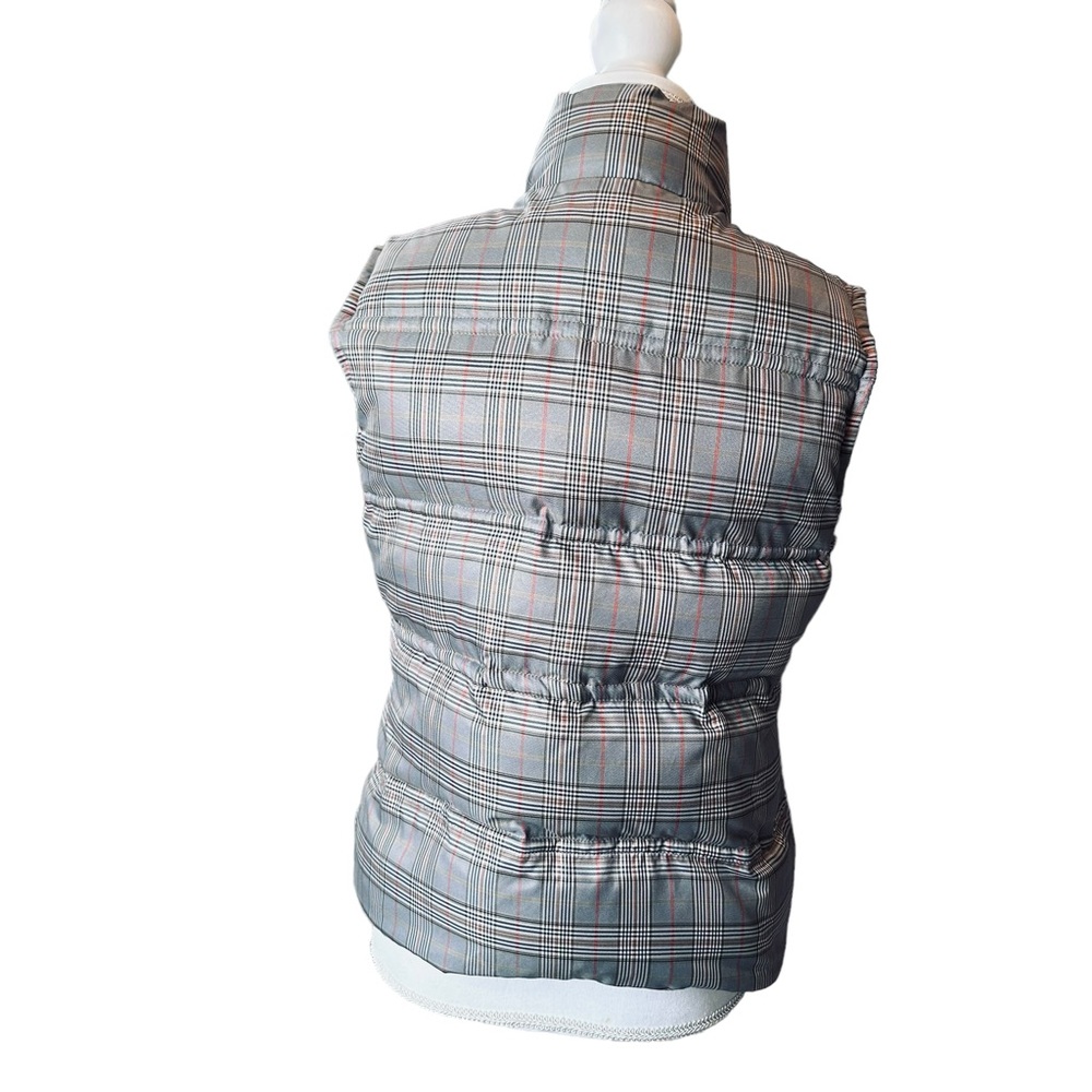 Tommy Hilfiger - Puffer Vest Gray Plaid Zipper Closure, Size: Large - Picture 7 of 16